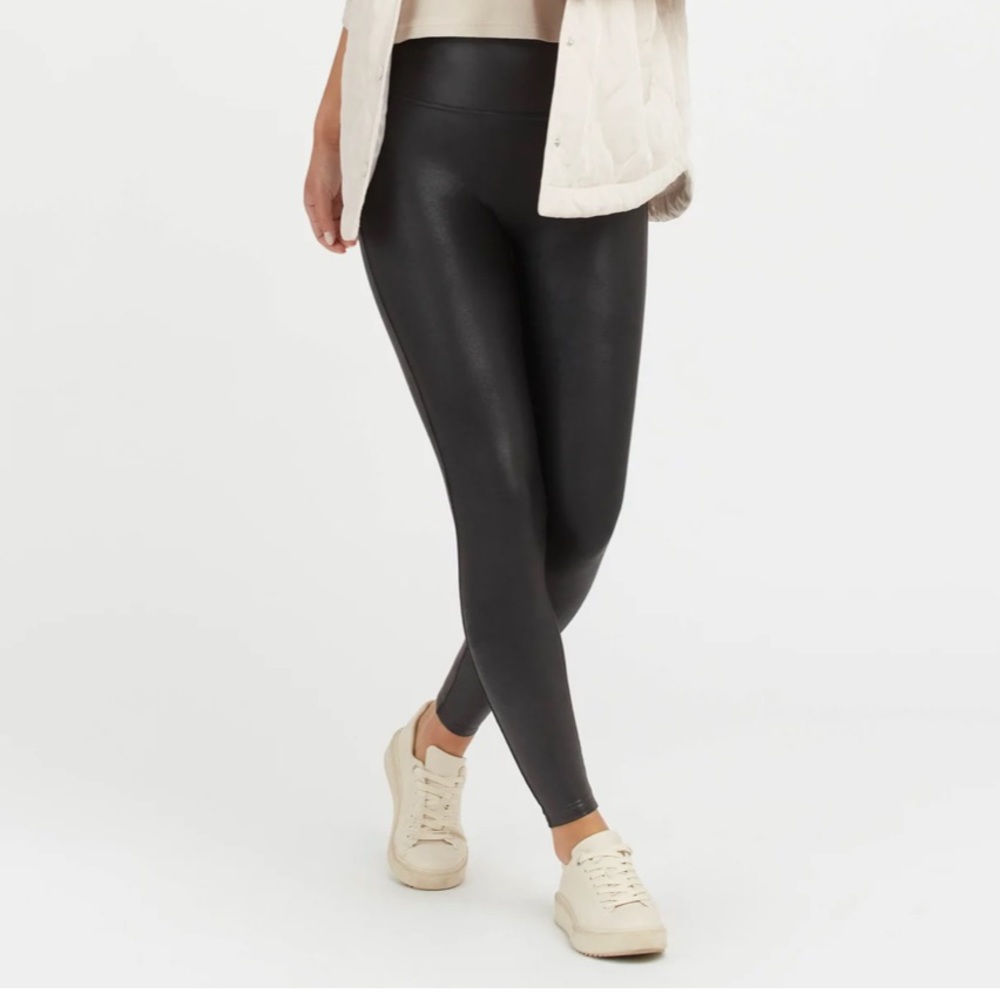 Faux leather leggings from spanx